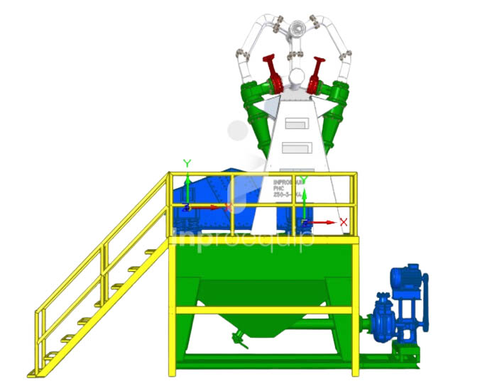 Diseño 3D de hidrociclón Inproequip